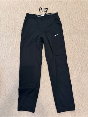 Nike Black Men’s Training Athletic Pants with White Swoosh
